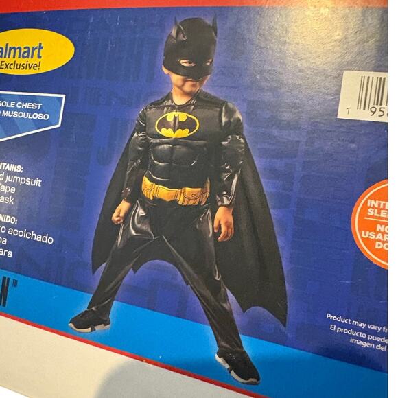 DC Comics Batman Halloween Costume for Toddler, Size 2T, by Rubies NEW - Picture 4 of 4
